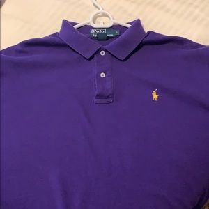 Short sleeve polo sz L purple